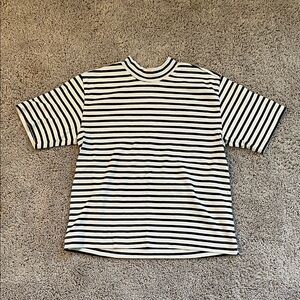 AYR Black and White Striped Blouse